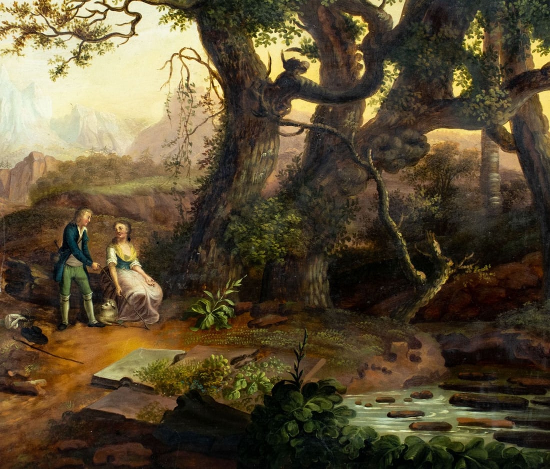 Antique early 20C European oil painting - 6