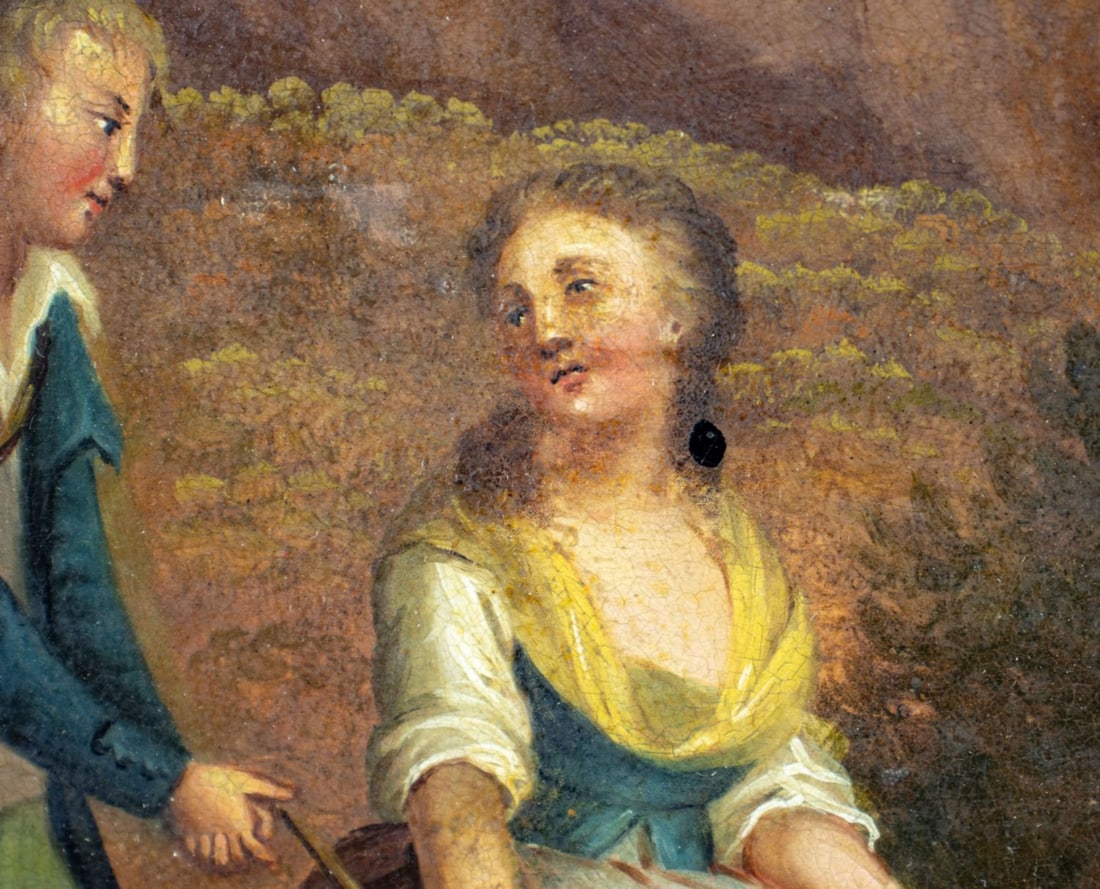 Antique early 20C European oil painting - 7