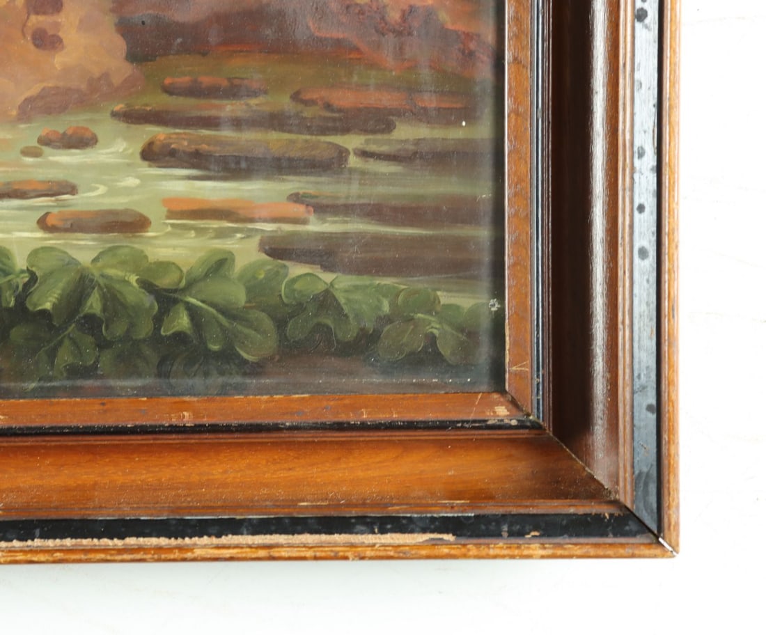 Antique early 20C European oil painting - 9