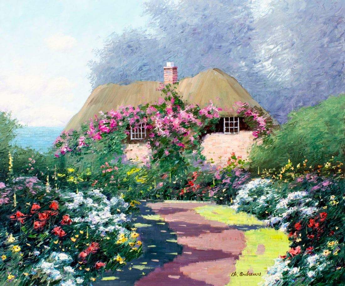 Charles Andrews (UK,20C) oil painting (1 of 13)