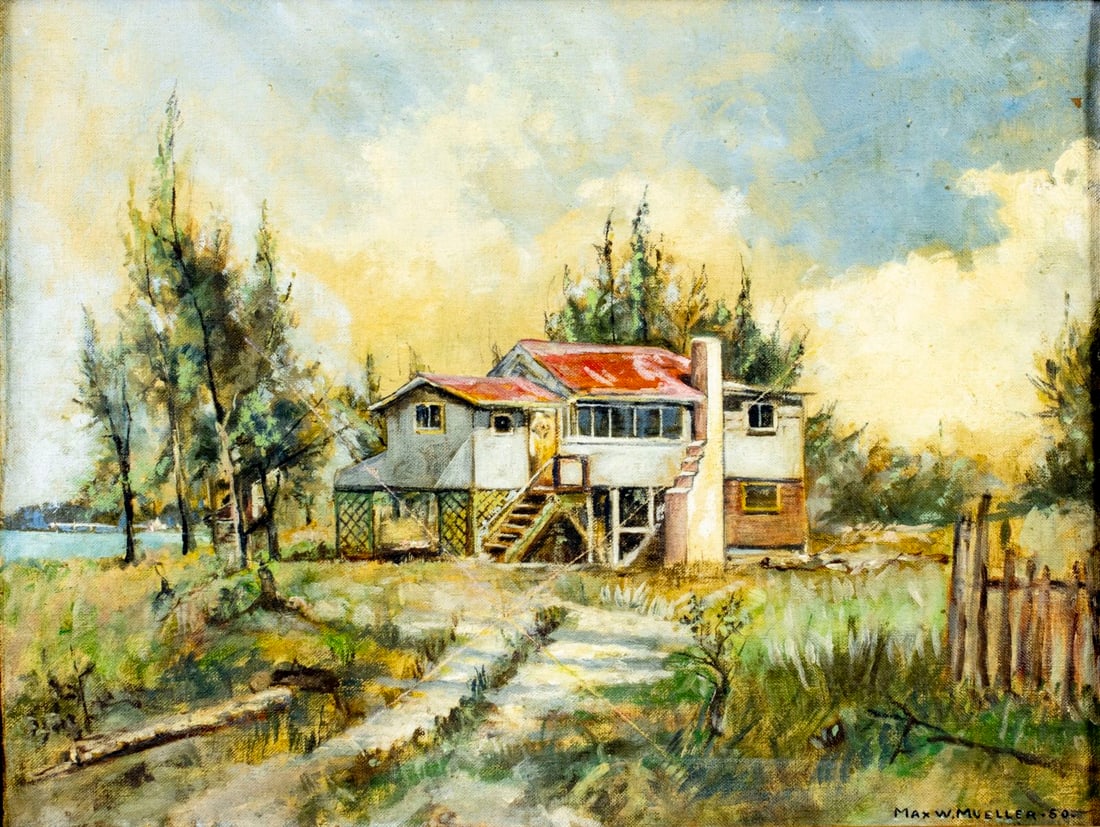 Max W Mueller (US,mid 20C) oil painting (1 of 12)