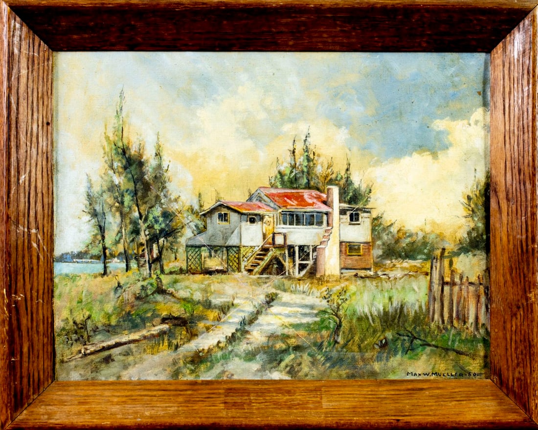 Max W Mueller (US,mid 20C) oil painting - 3