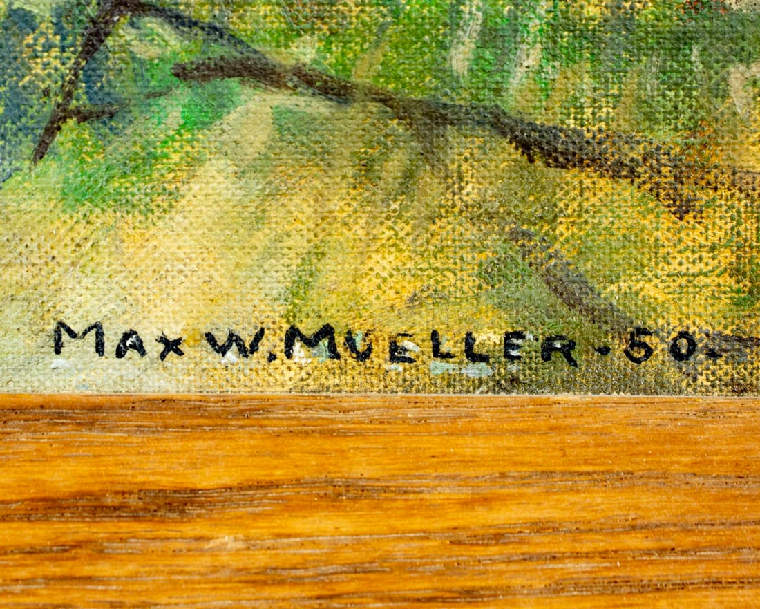 Max W Mueller (US,mid 20C) oil painting - 4
