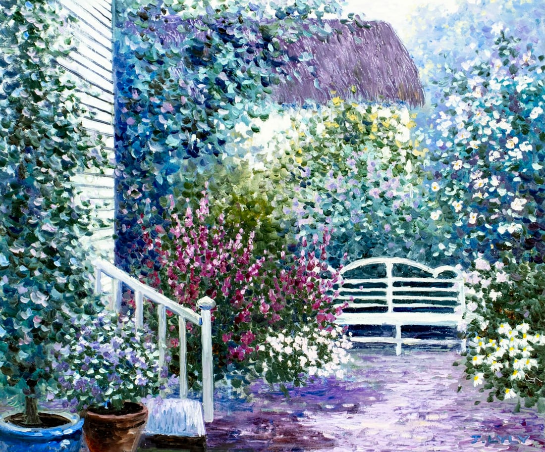 Joanna Lyly Wang (US,China,20C) oil painting (1 of 12)