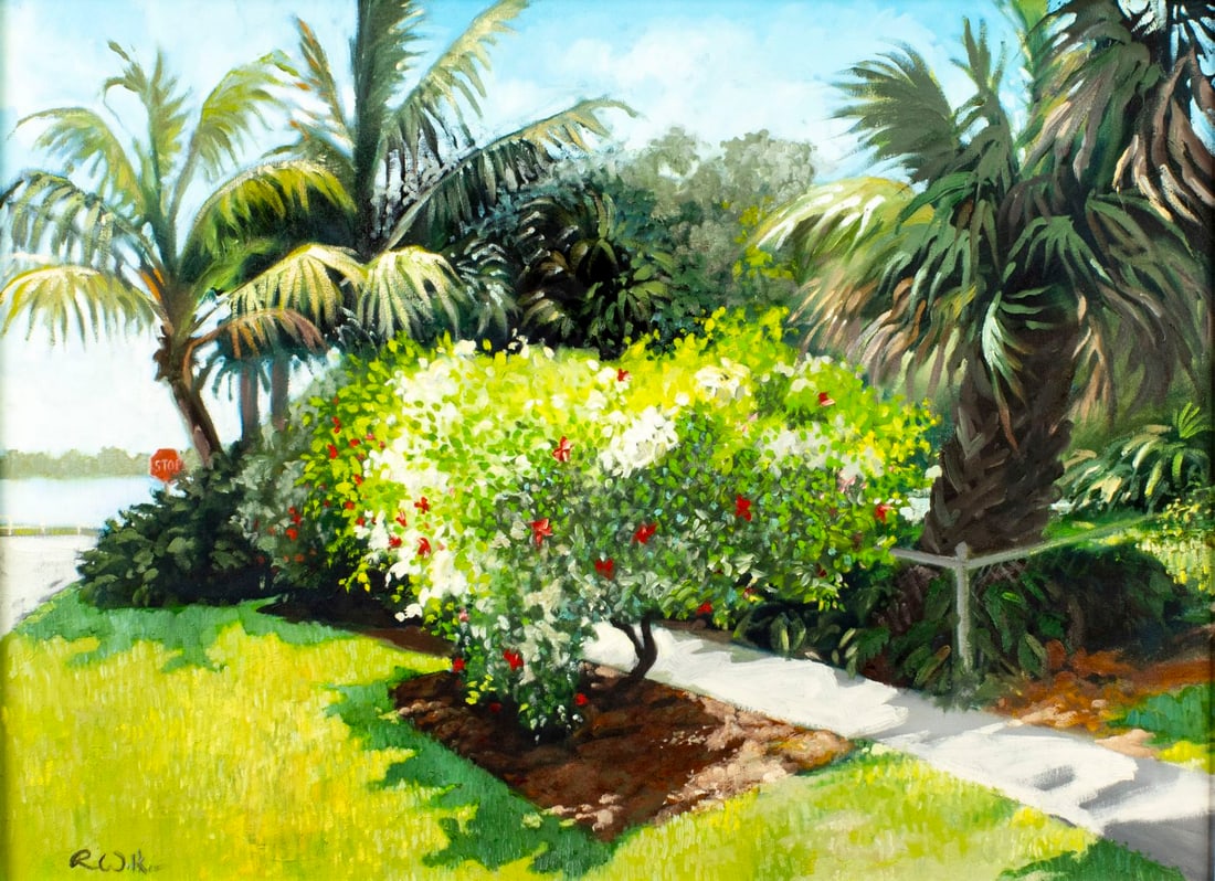 Vintage 20C Florida oil painting signed (1 of 12)