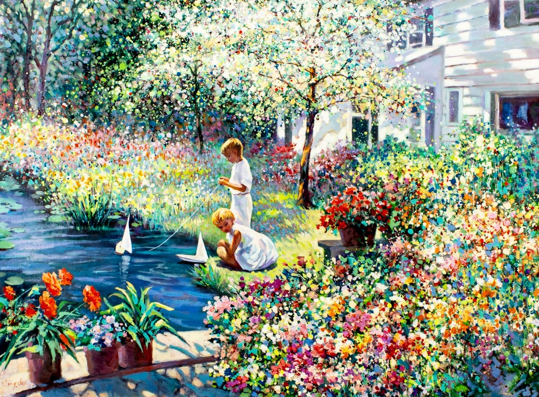 Wing Lee (China,US,20C) oil painting (1 of 13)