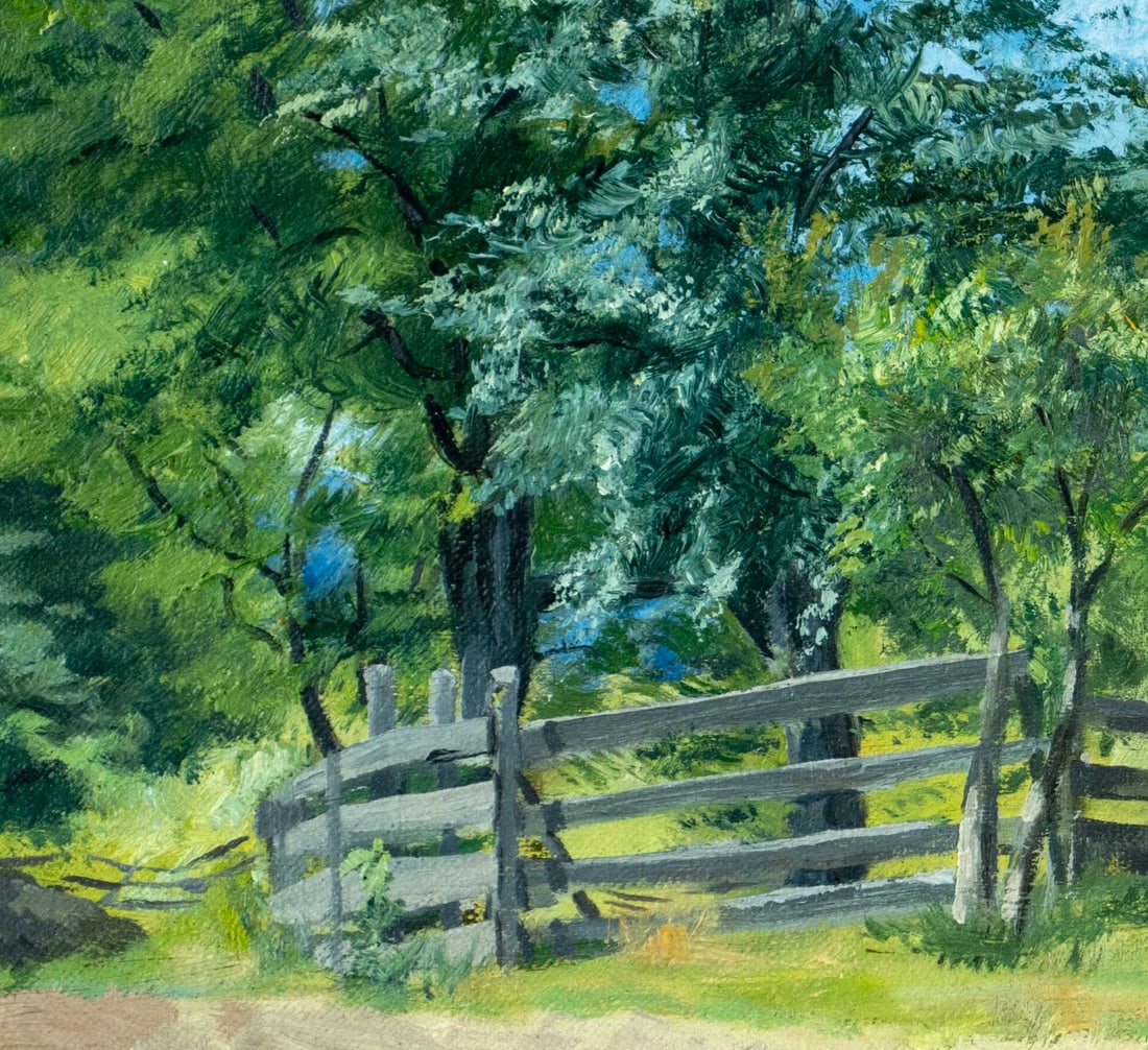 Antique early 20C European oil painting - 5