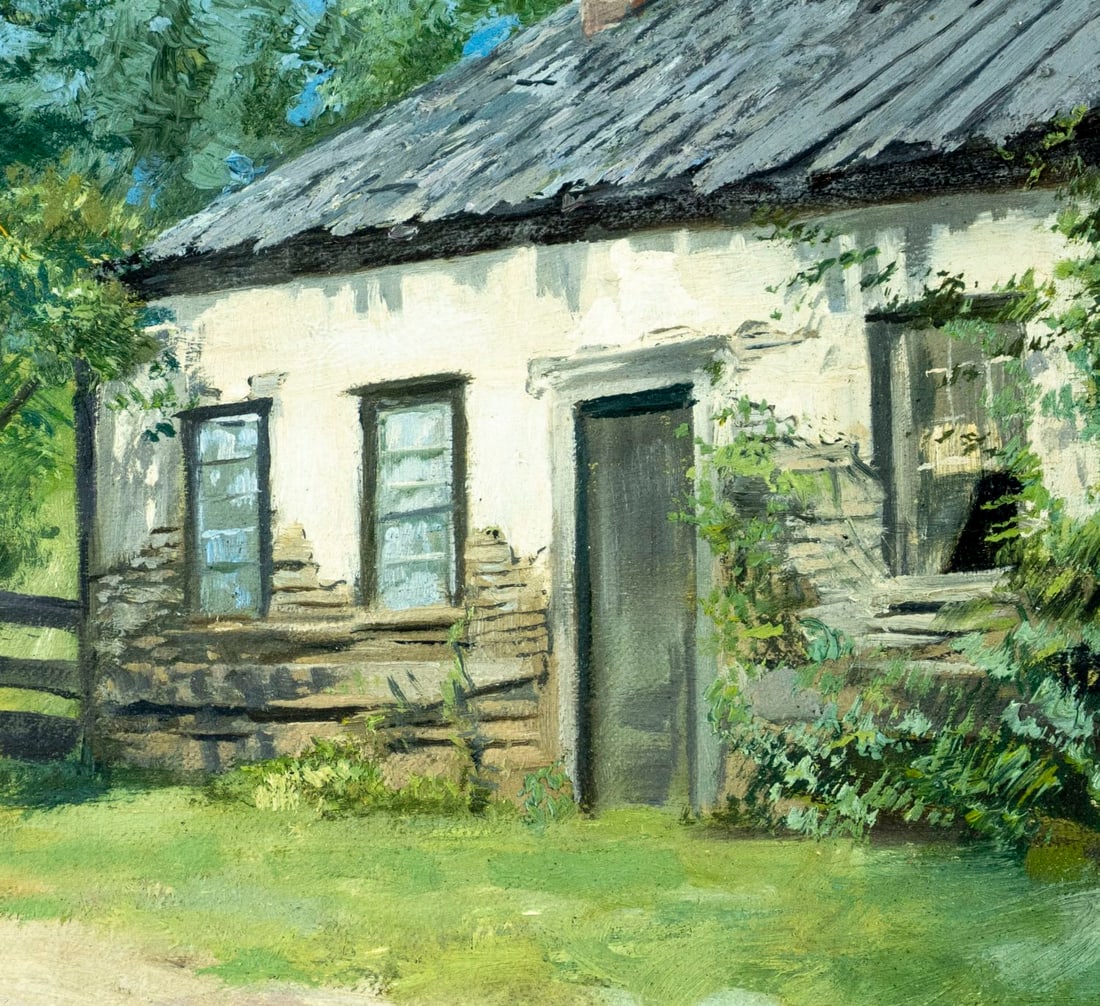 Antique early 20C European oil painting - 6