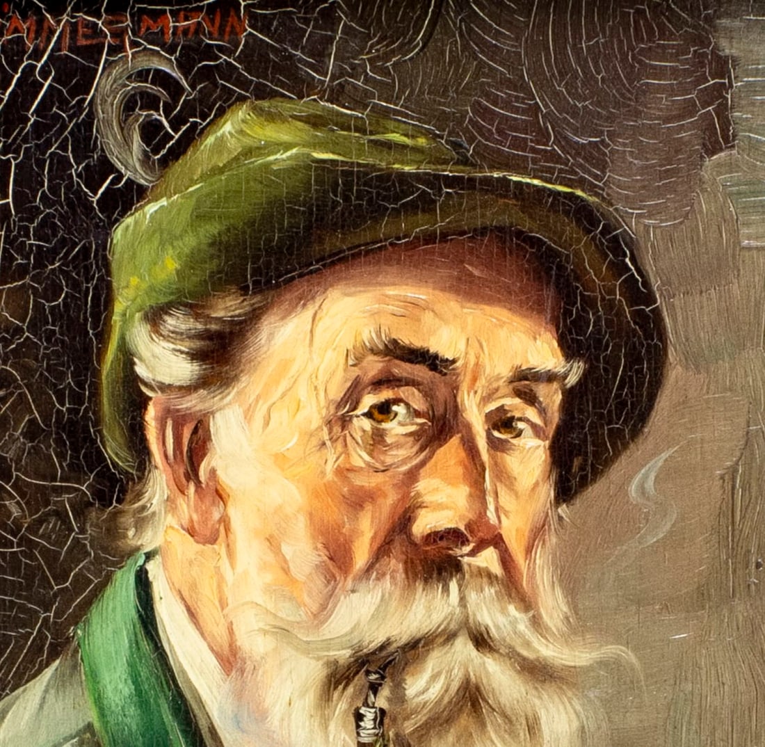 Huldrich Zimmermann (Swiss,1880-1936) oil painting antique - 6