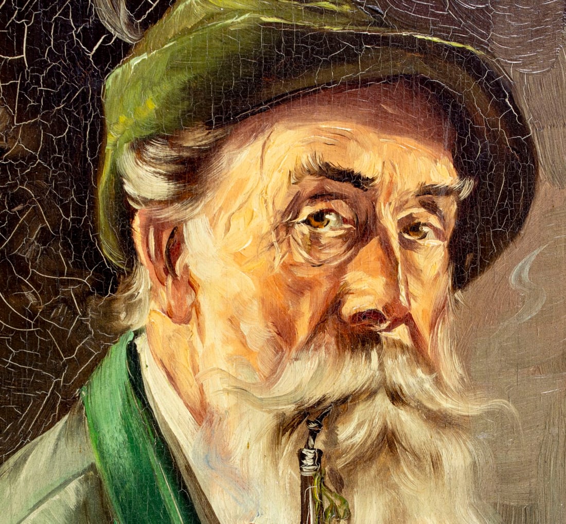 Huldrich Zimmermann (Swiss,1880-1936) oil painting antique - 8