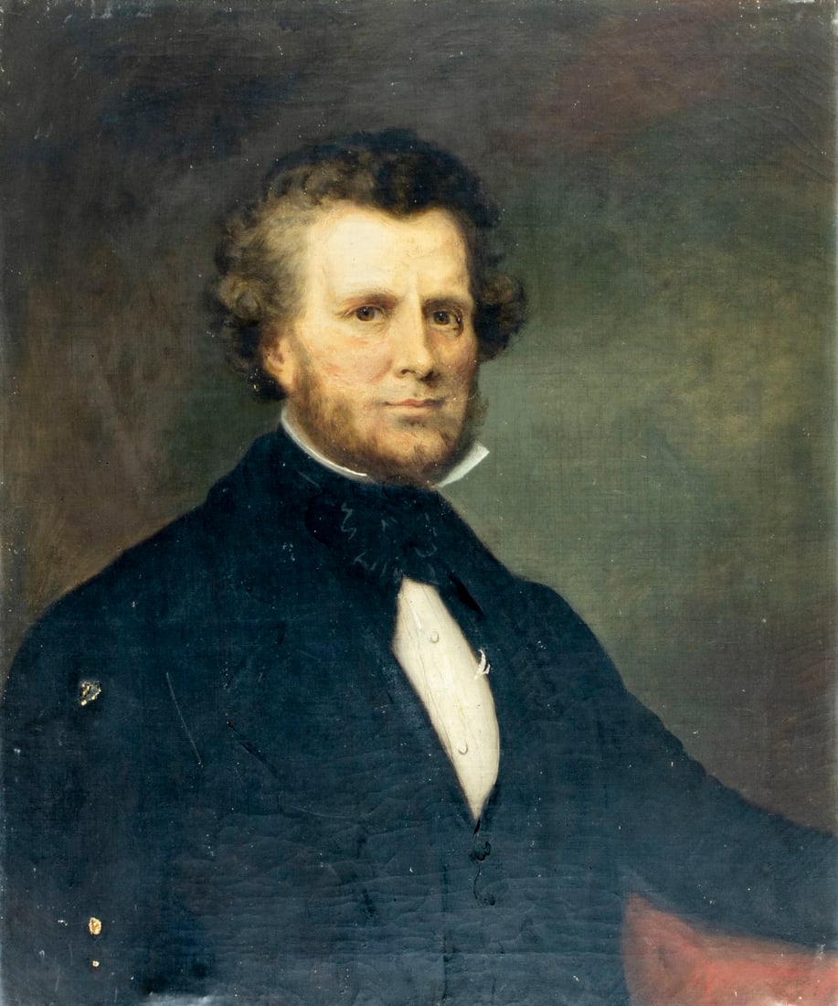 ATTR Bass Otis (PA,MA,1784-1861) oil painting antique (1 of 11)