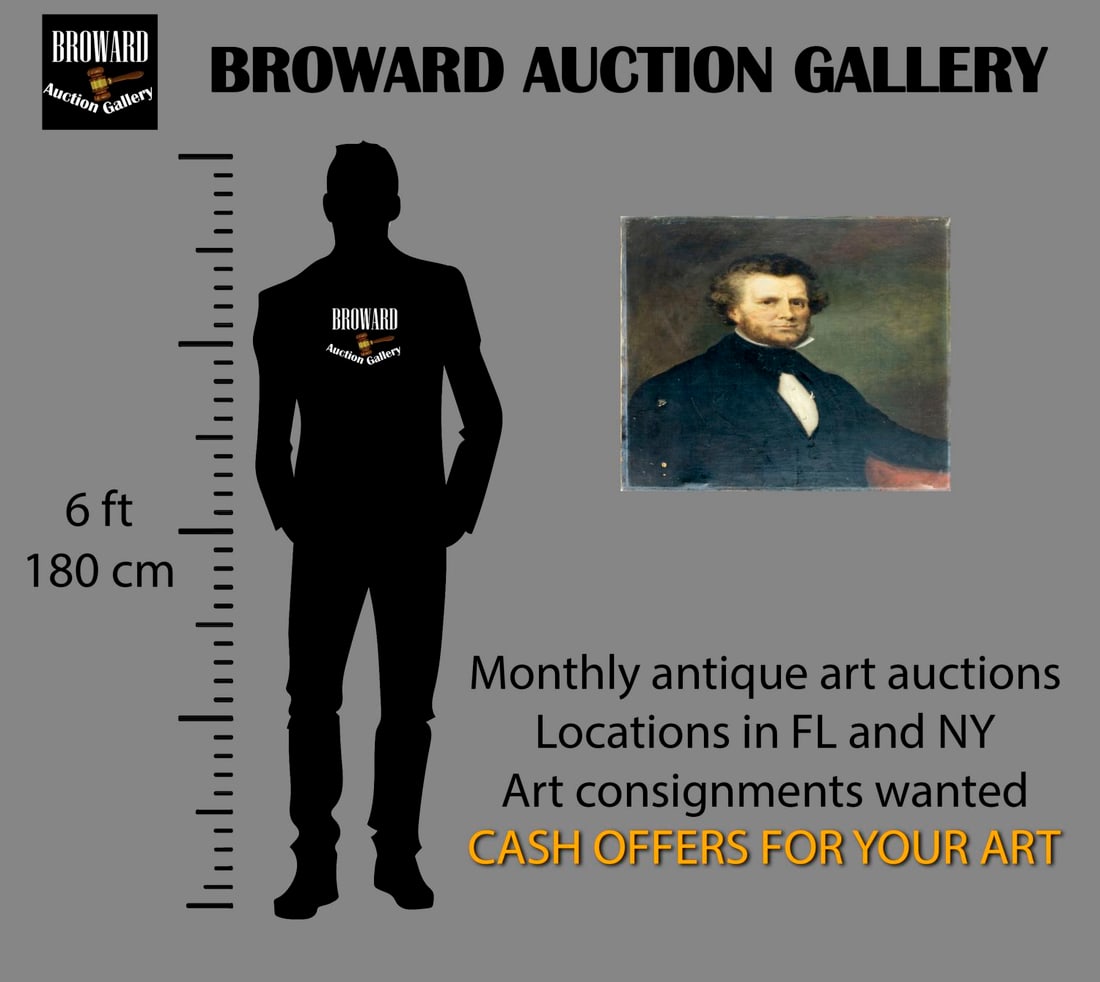 ATTR Bass Otis (PA,MA,1784-1861) oil painting antique - 2