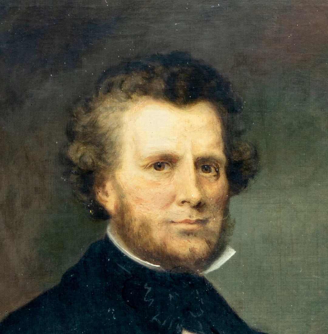 ATTR Bass Otis (PA,MA,1784-1861) oil painting antique - 6