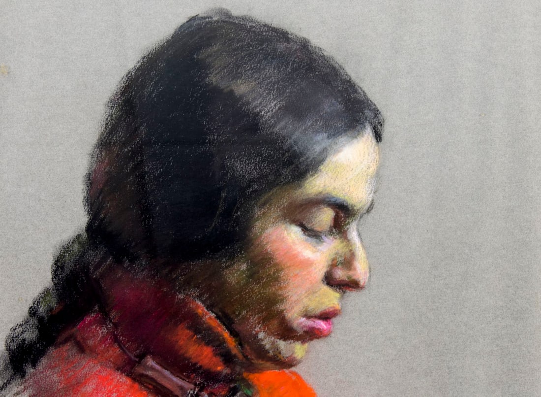 Americo DiFranza (NY,MA,1919-2004) pastel painting - 6