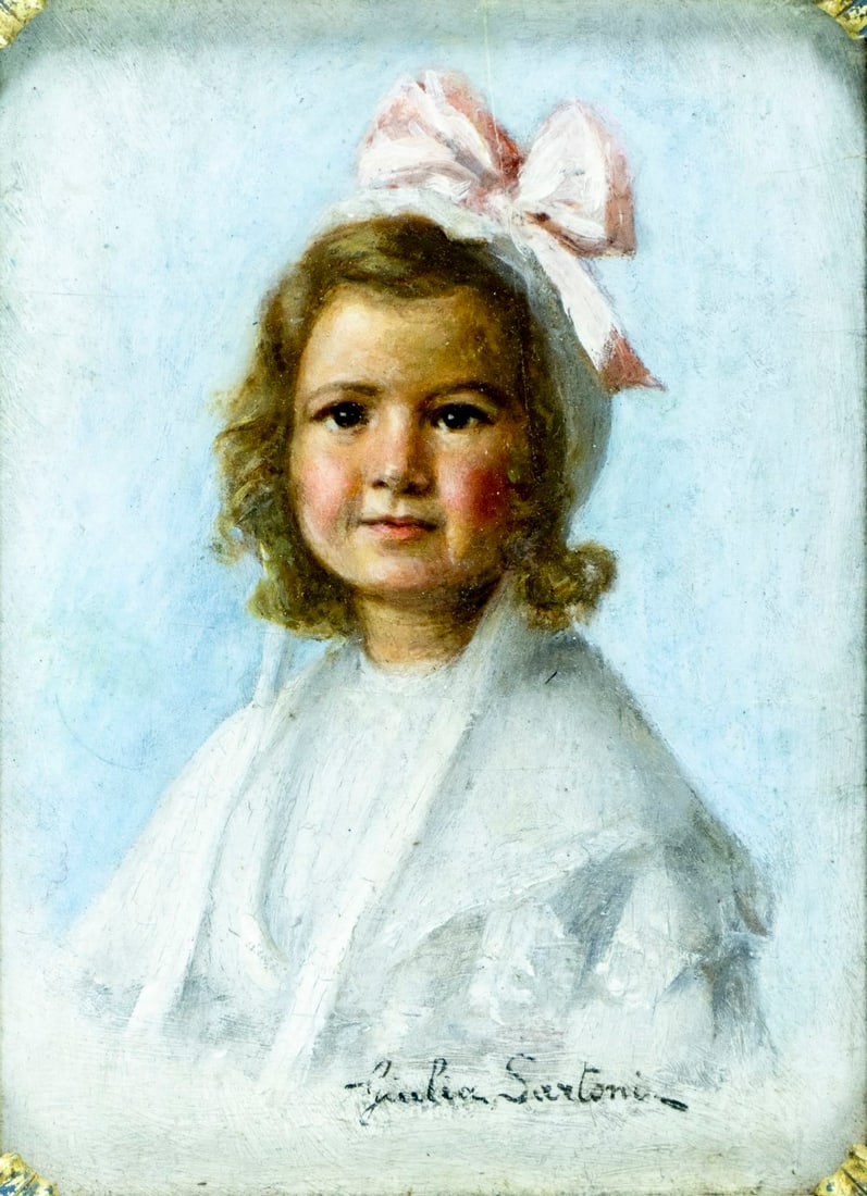 Giulia M Sartoni (Italy,1850-1940) oil painting antique (1 of 13)