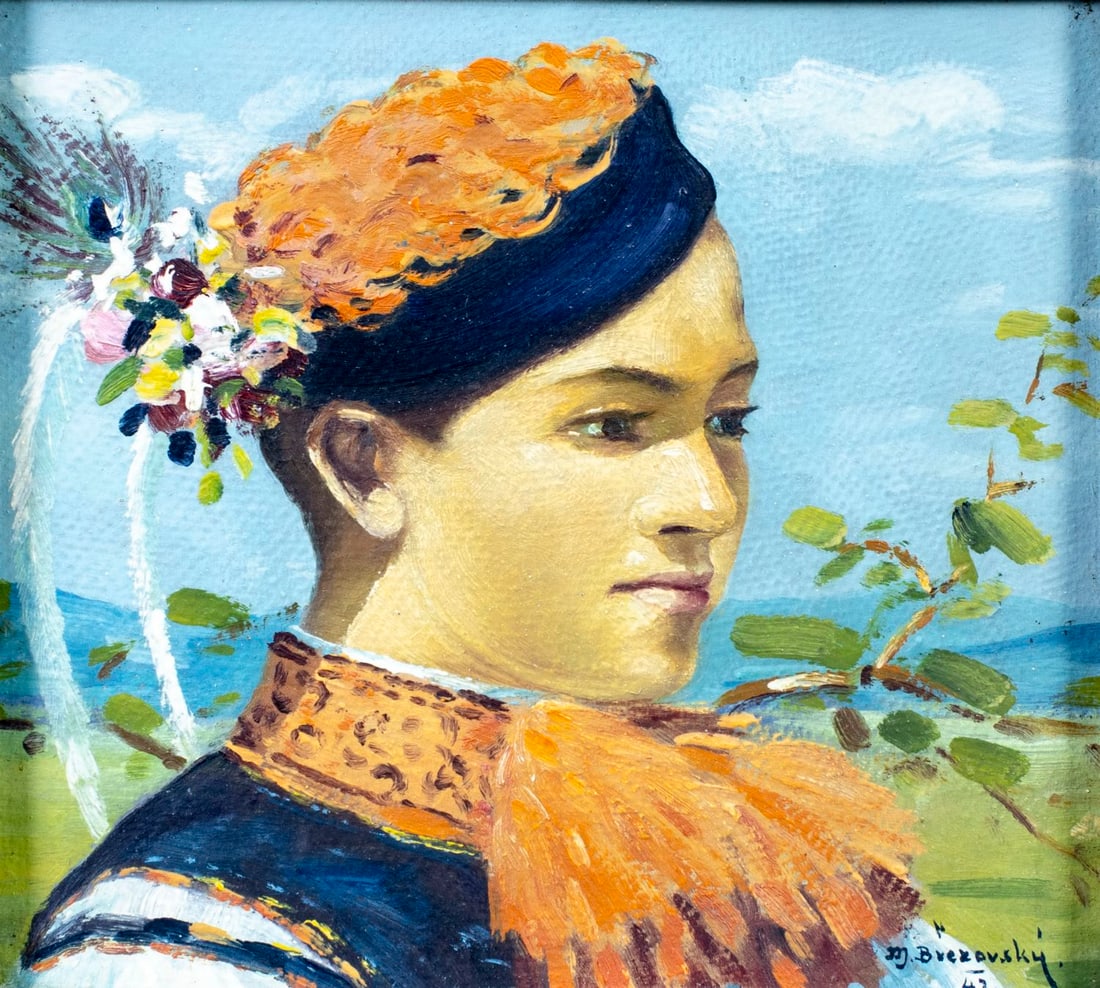 M Brezovsky (Europe,mid 20C) oil painting antique (1 of 12)