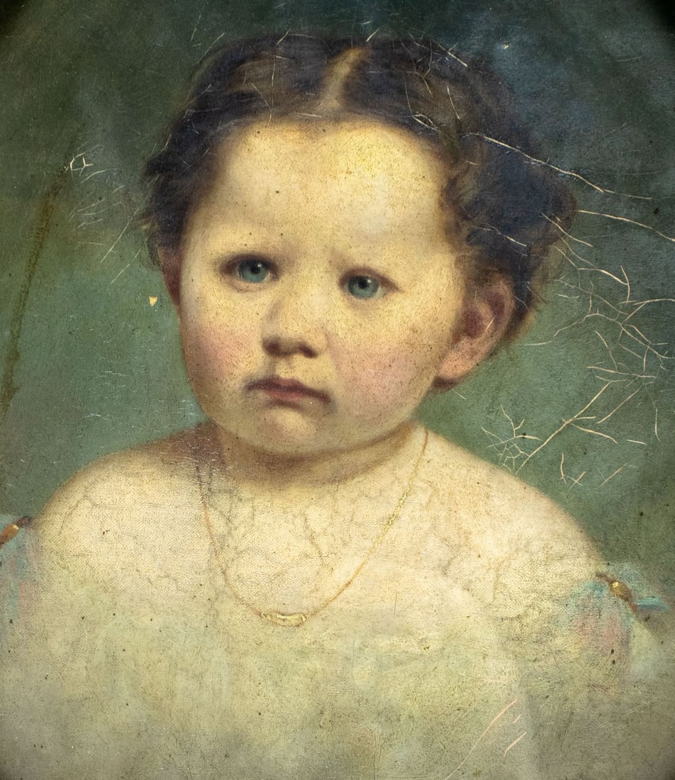 Antique 19C American oil painting - 4