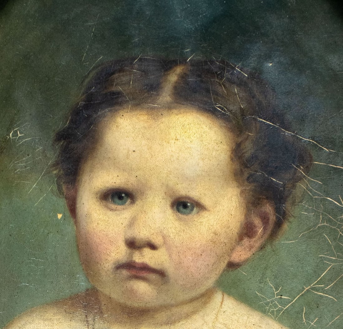 Antique 19C American oil painting - 5