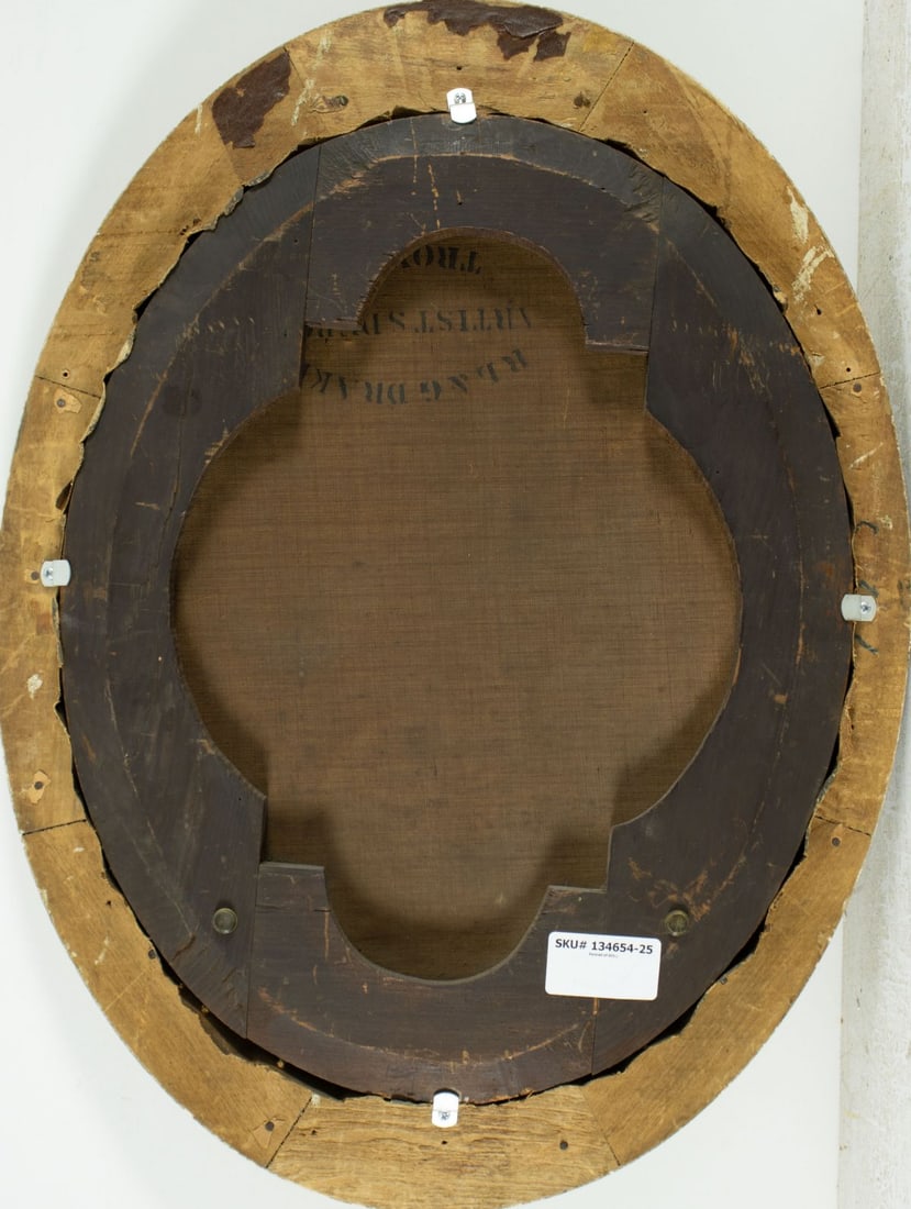 Antique 19C American oil painting - 8