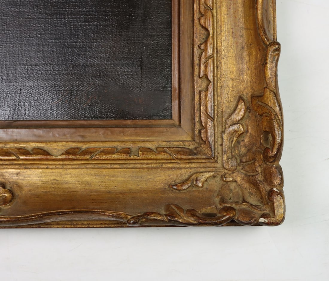 Vintage 20C German oil painting signed - 10