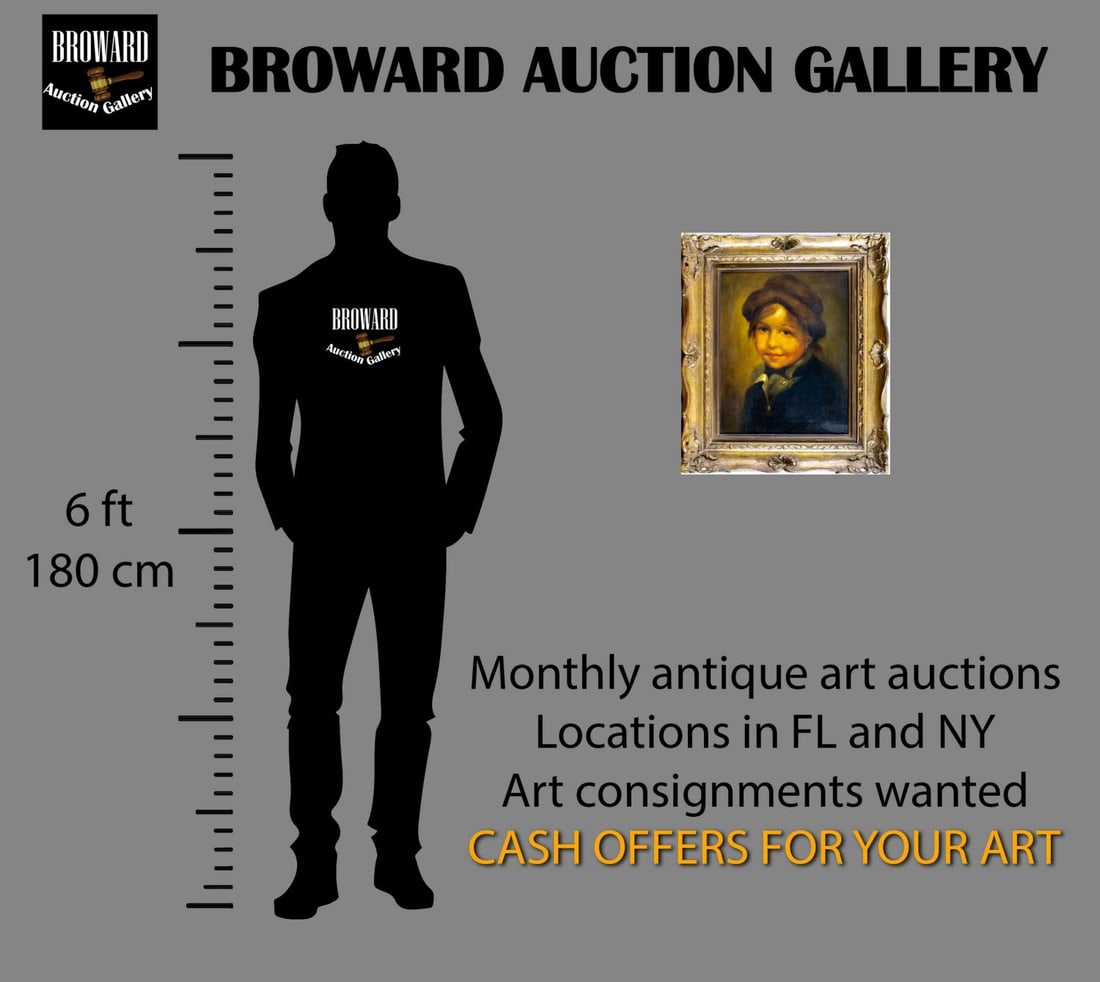 Vintage 20C German oil painting signed - 2