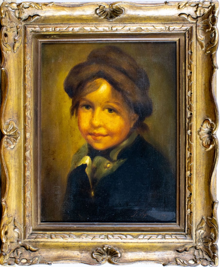 Vintage 20C German oil painting signed - 3