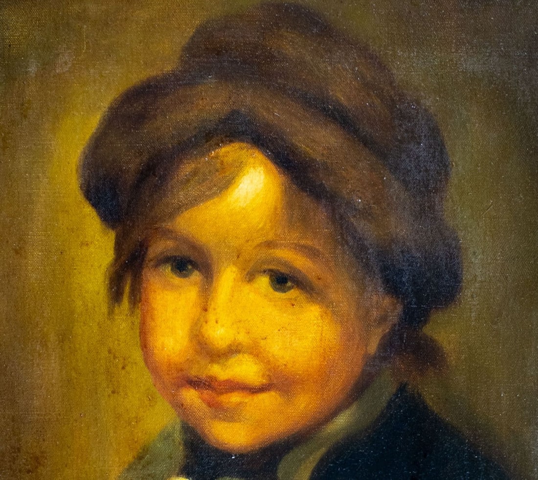 Vintage 20C German oil painting signed - 6