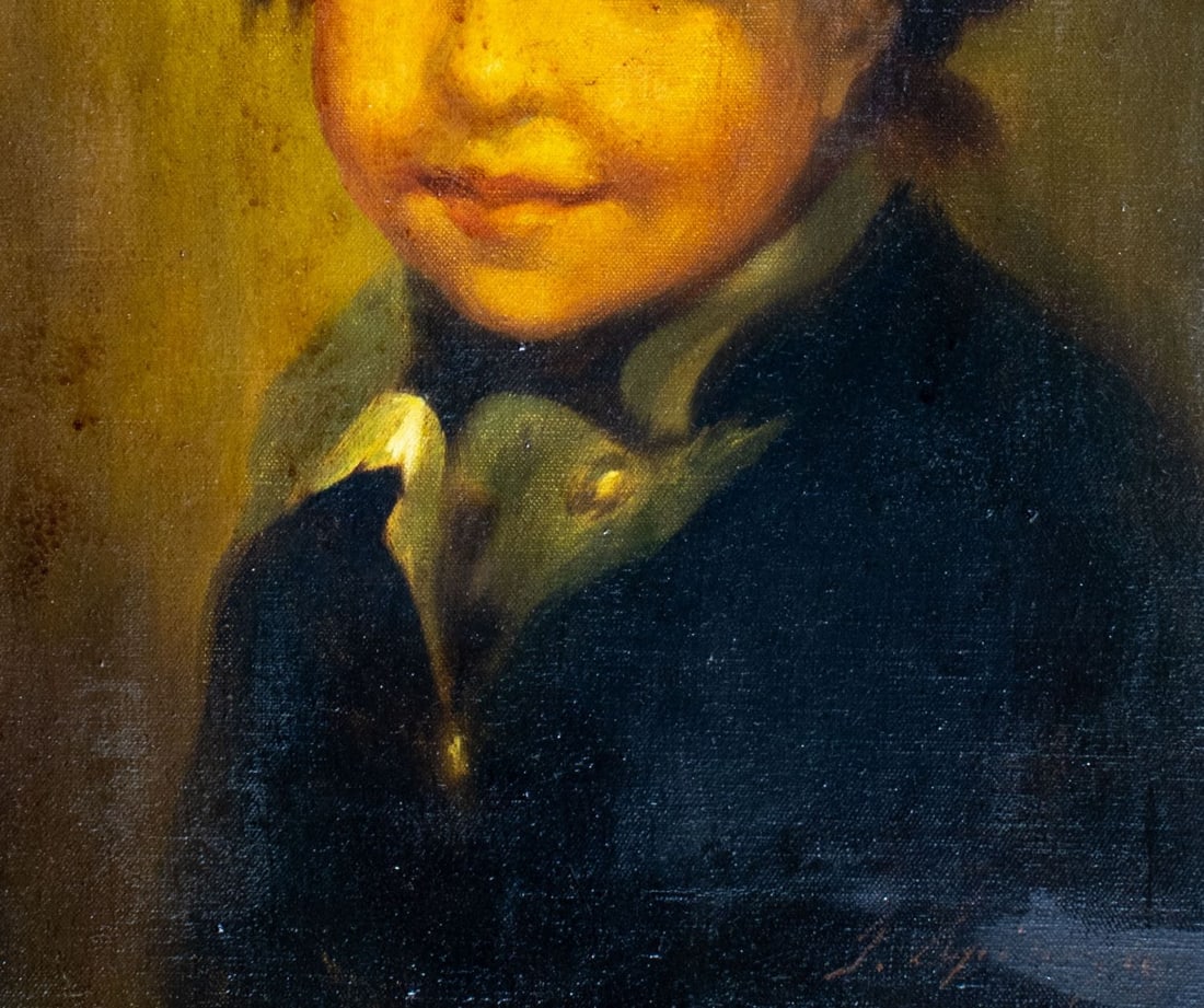 Vintage 20C German oil painting signed - 7