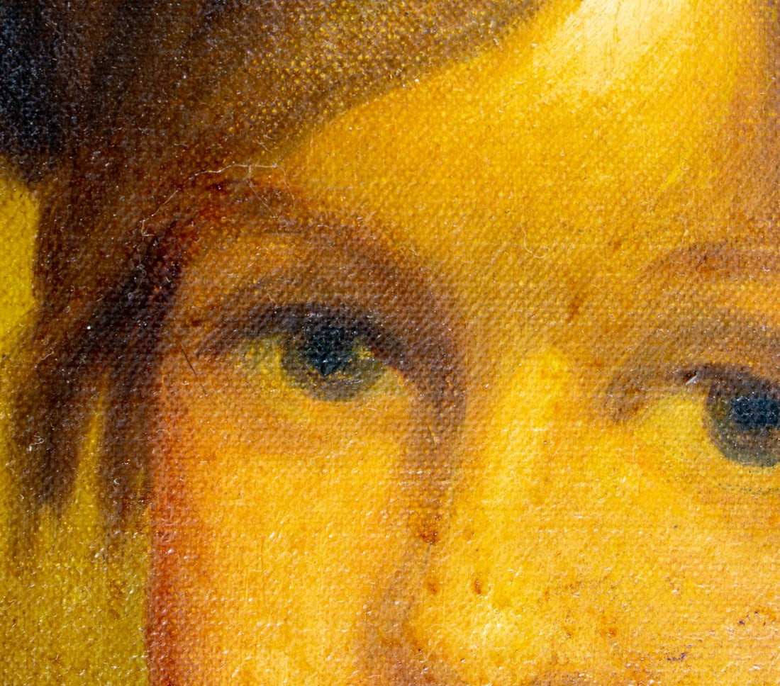 Vintage 20C German oil painting signed - 8