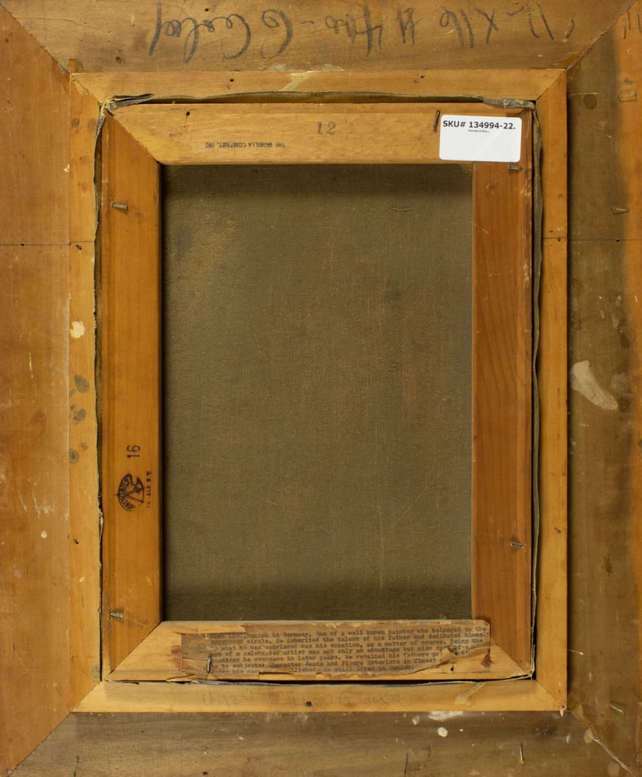 Vintage 20C German oil painting signed - 9