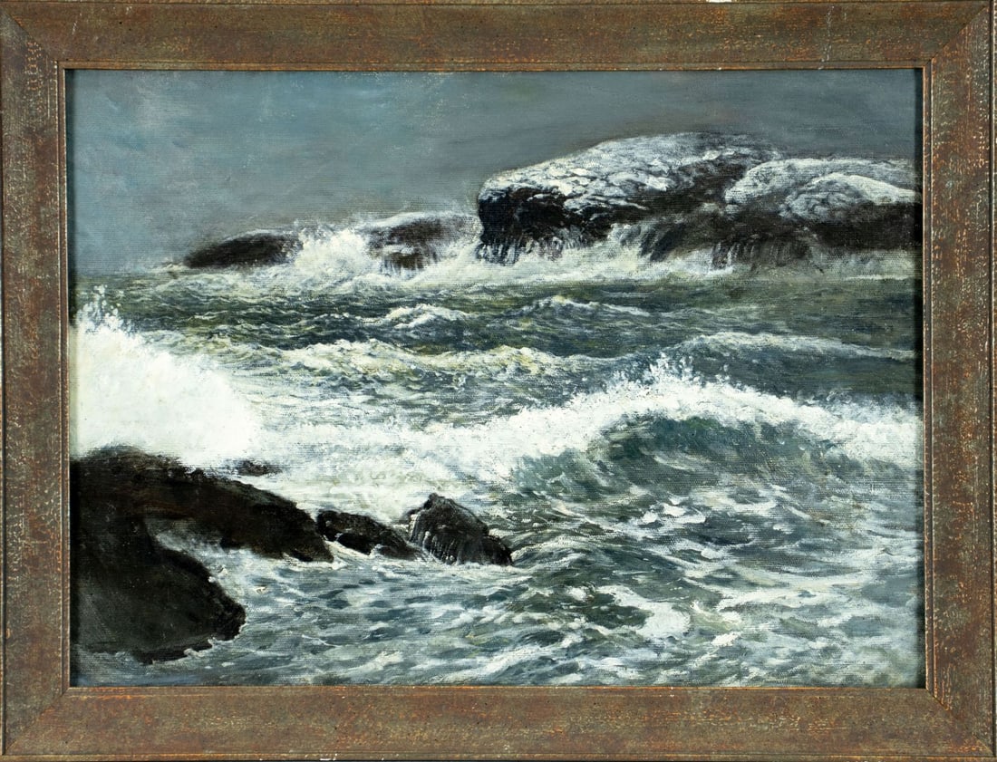 Vintage mid 20C American oil painting - 3