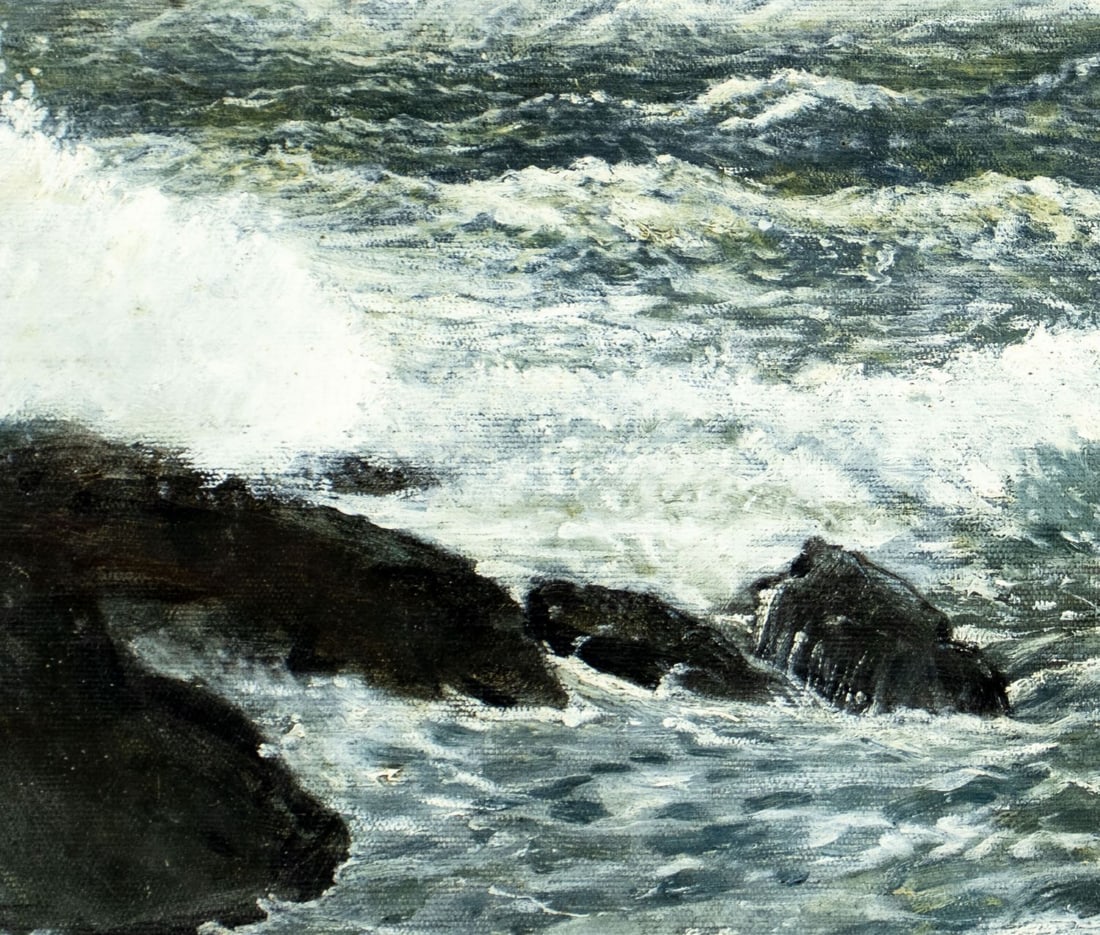 Vintage mid 20C American oil painting - 5