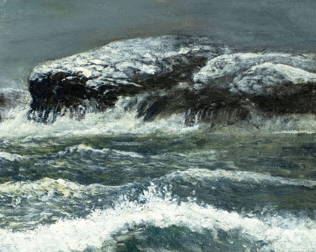 Vintage mid 20C American oil painting - 6