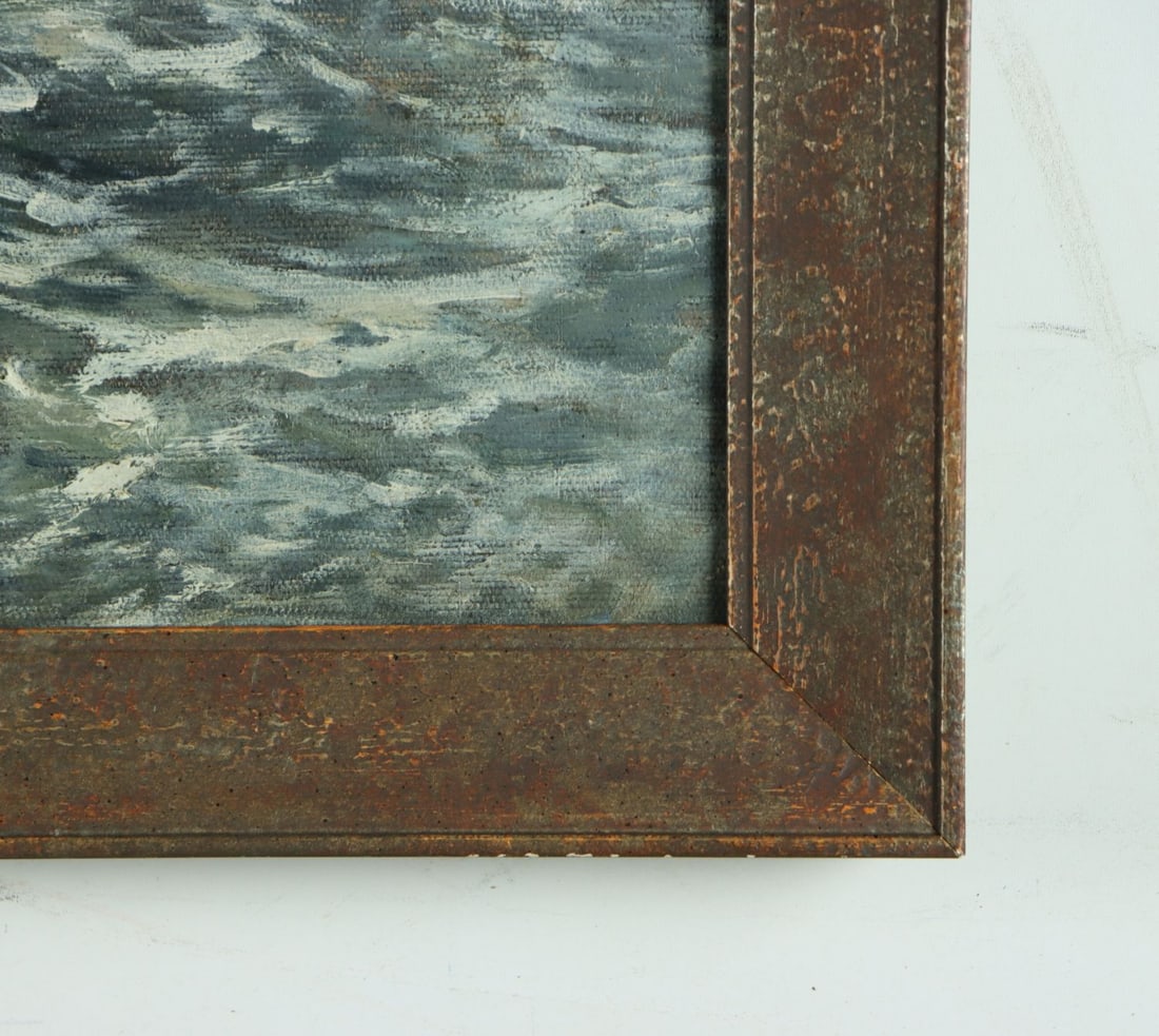 Vintage mid 20C American oil painting - 9