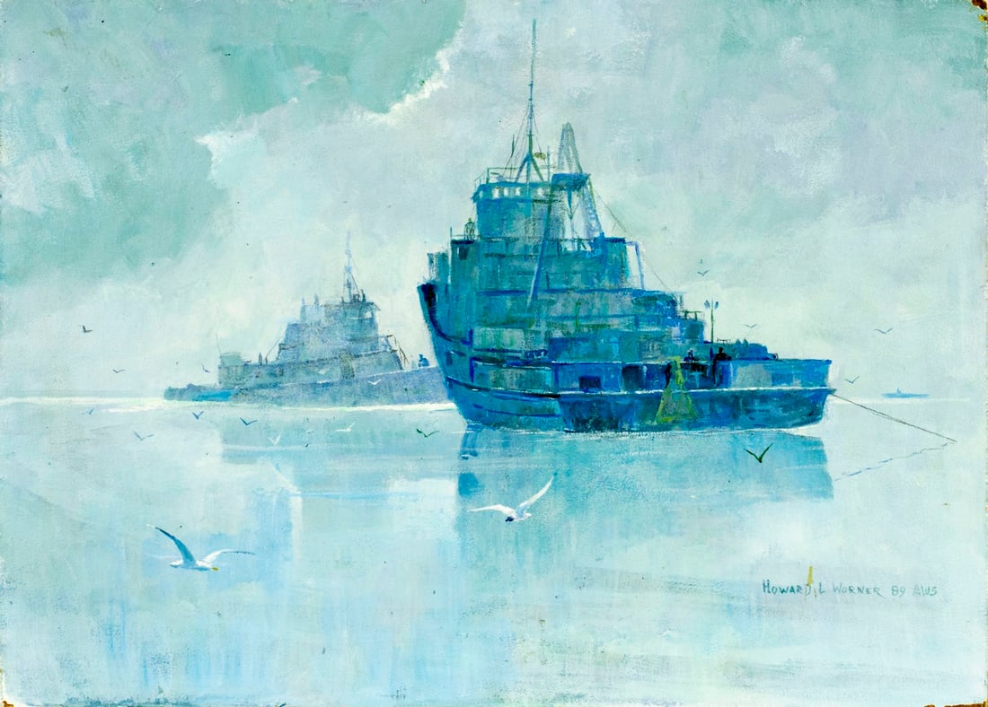 Howard L Worner (PA,1913-2006) oil painting - 3