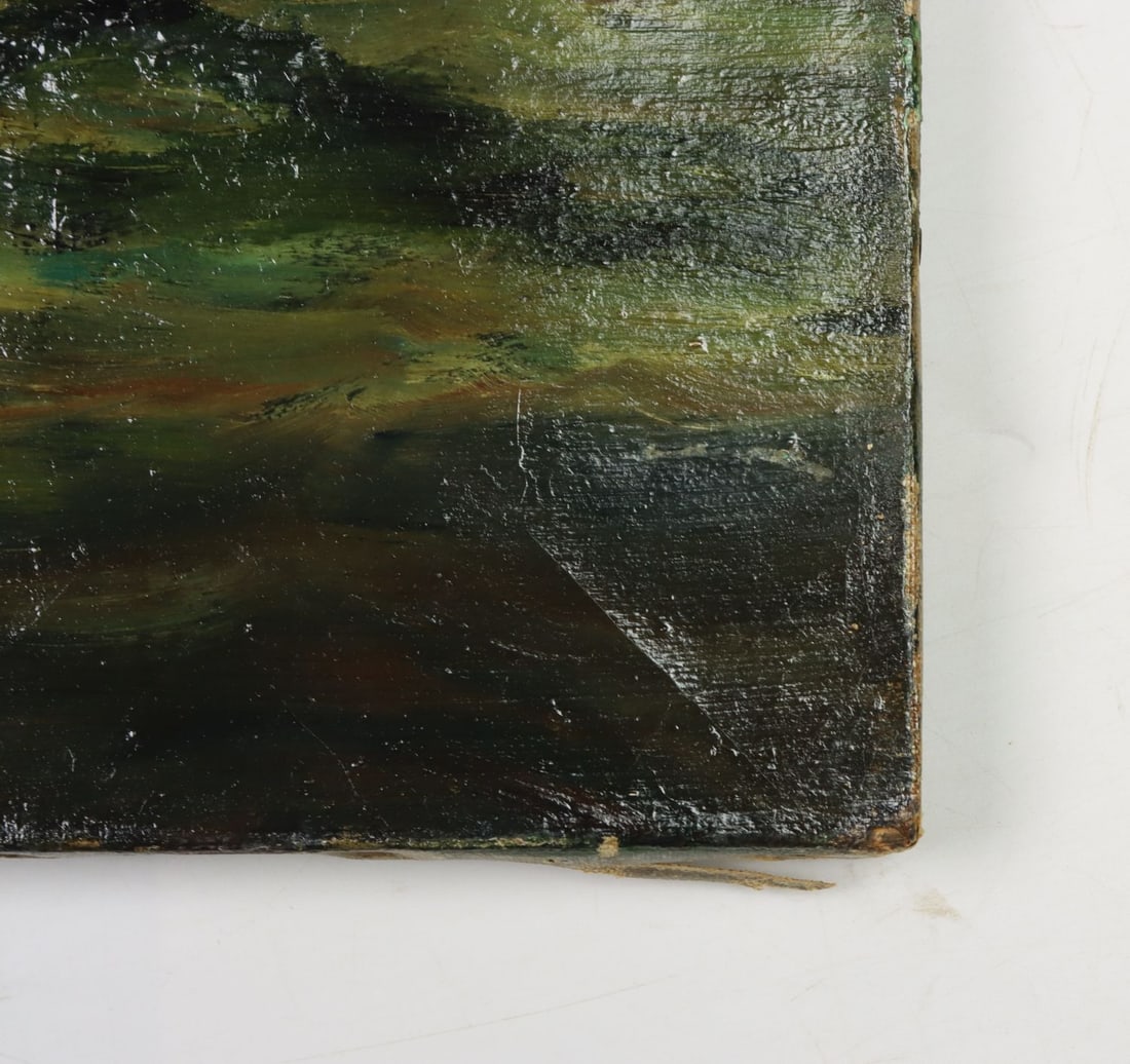 Antique 19C American oil painting - 11