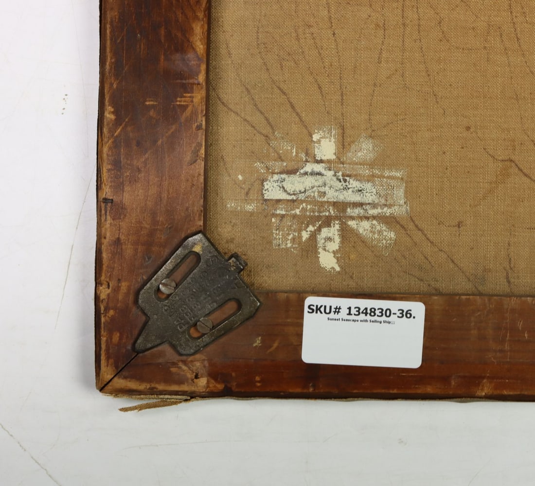 Antique 19C American oil painting - 13