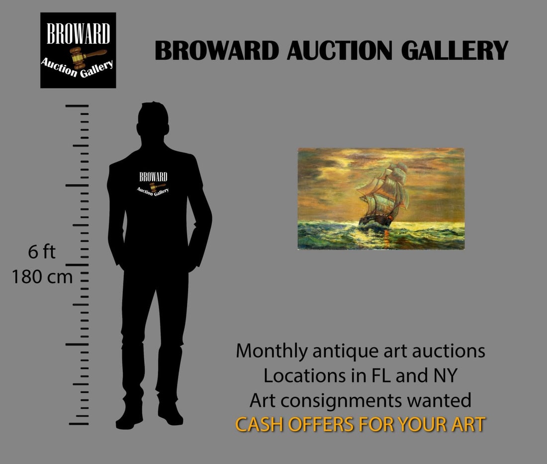 Antique 19C American oil painting - 2