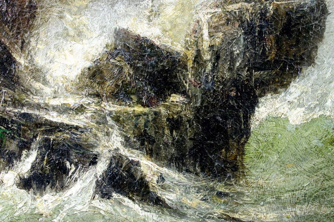 William Weisman (MA,PA,NH,1840-1922) oil painting antique - 7