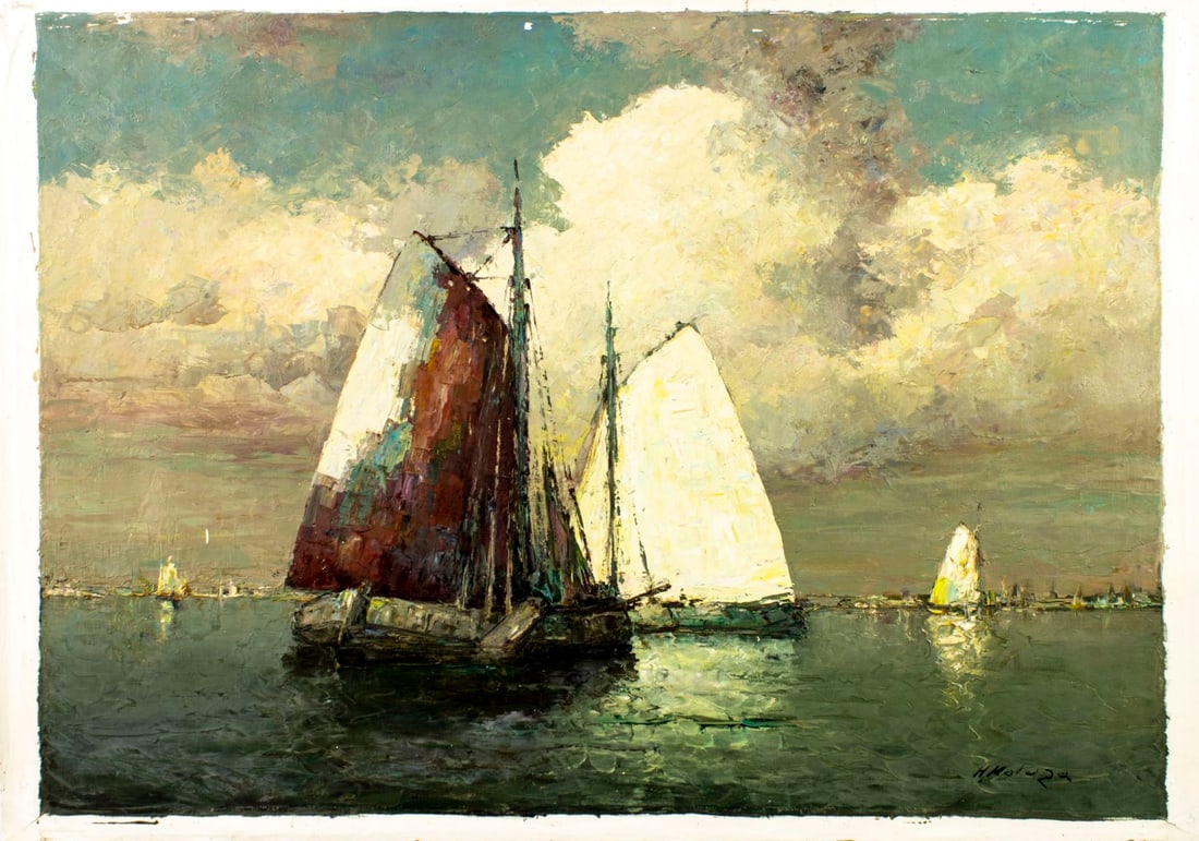 Helmut Kaluza (German,1912-1984) oil painting - 3