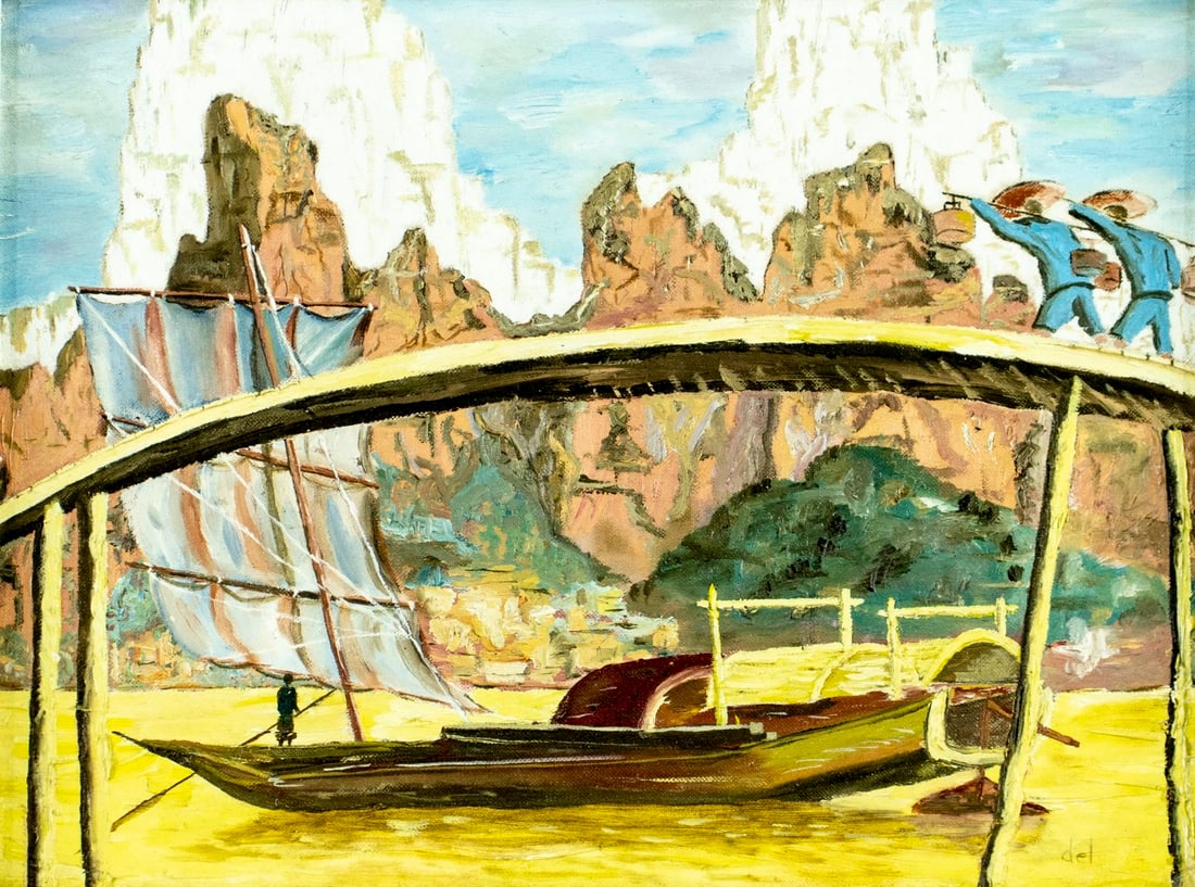 Del (US,mid 20C) oil painting (1 of 12)