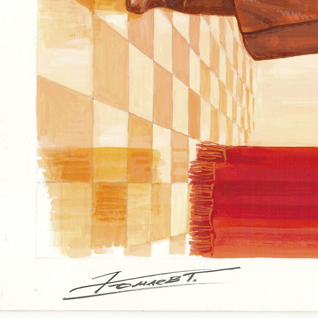 Gherman Komlev (Russia,1933-2000) gouache painting - 4