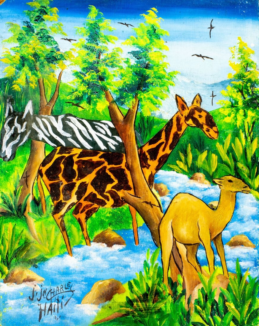 Jean Charles (Haiti,20C) oil painting (1 of 12)