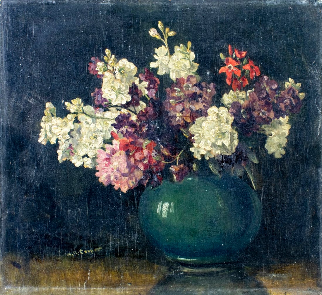 W R Cooper (US,early 20C) oil painting antique (1 of 12)