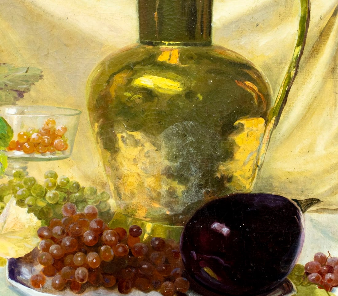 C Muller (US,early 20C) oil painting antique - 5