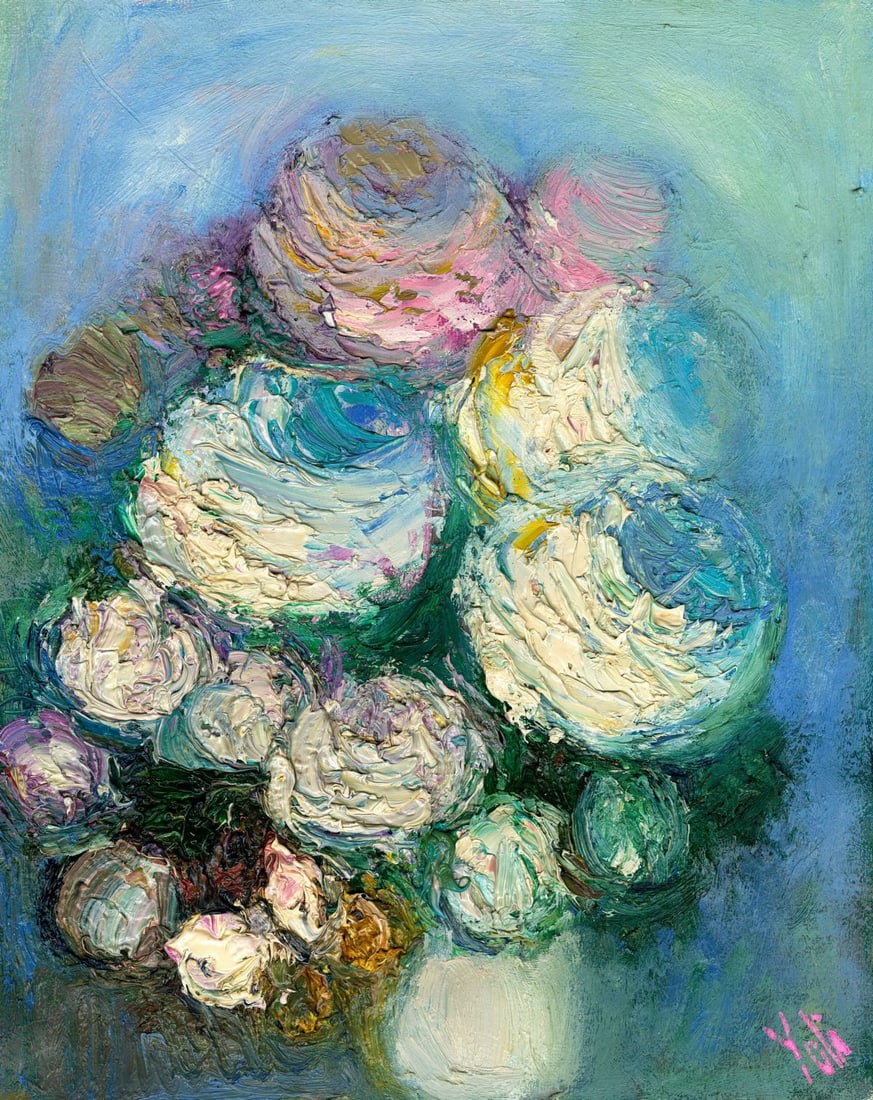 Yolanda Razzeto (Peru,1948-?) oil painting (1 of 13)