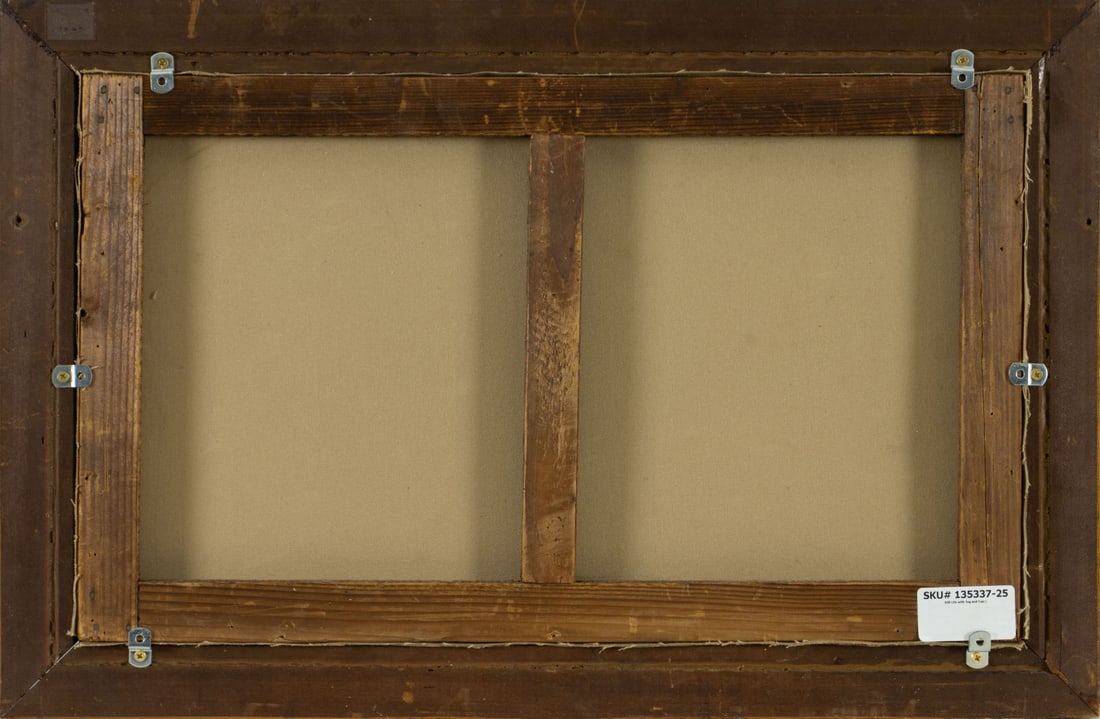 Antique 19C French oil painting - 8