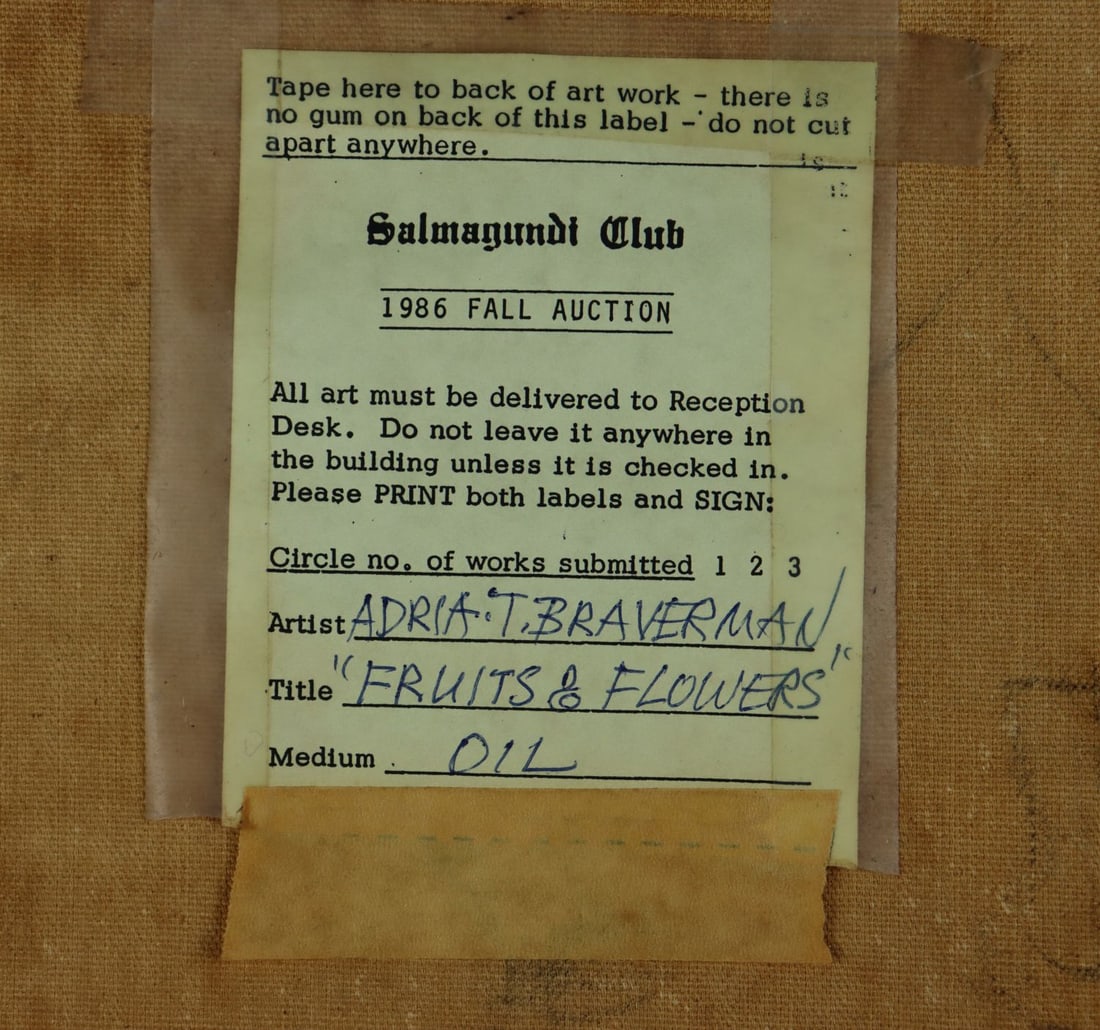 Adria T Braverman (US,early 20C) oil painting antique - 13