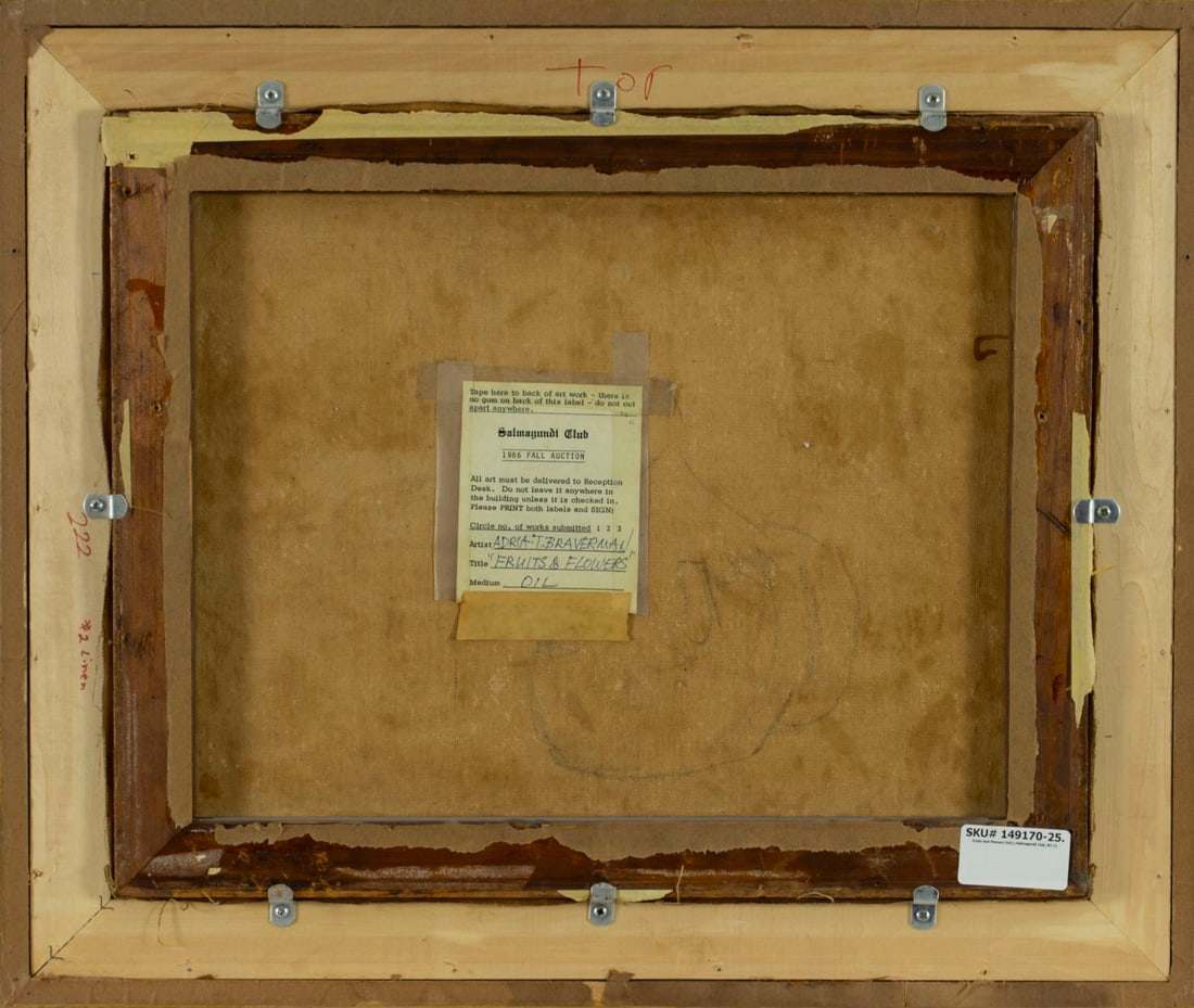 Adria T Braverman (US,early 20C) oil painting antique - 9