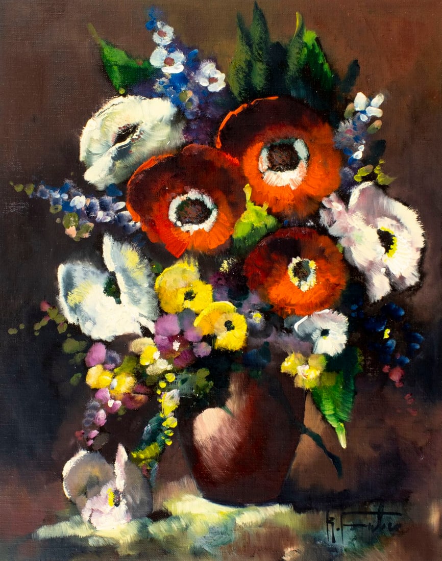 R Faber (German,20C) oil painting (1 of 13)